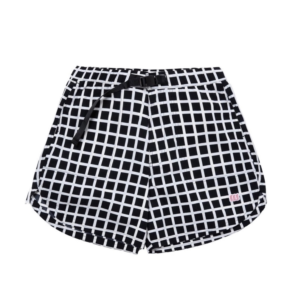 Topo river Shorts Windowpane Print SZ XS NWOT